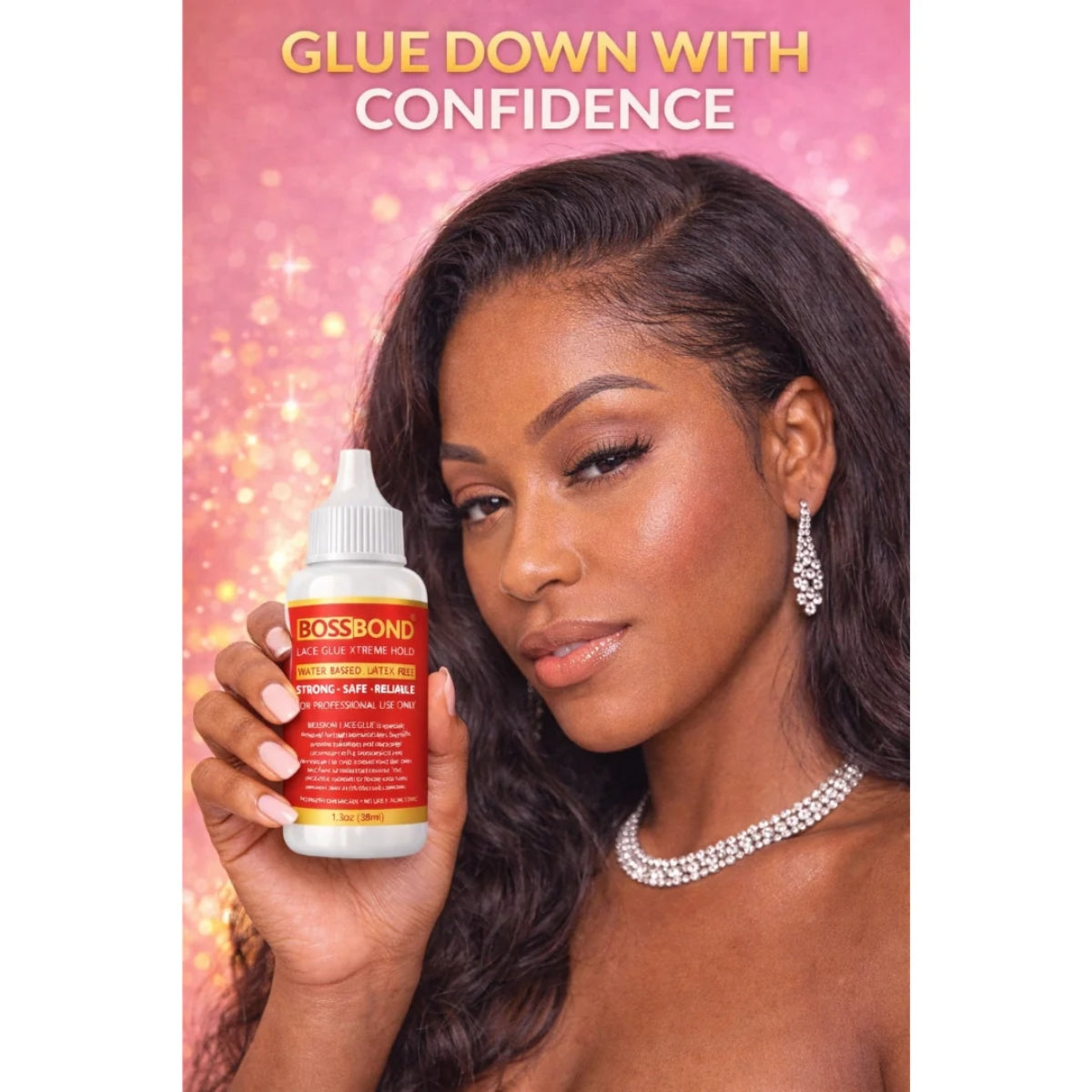 BossBond Lace Glue Xtreme Hold Water-Based, Latex-Free Wig &amp; Lace Adhesive 1.3 Oz