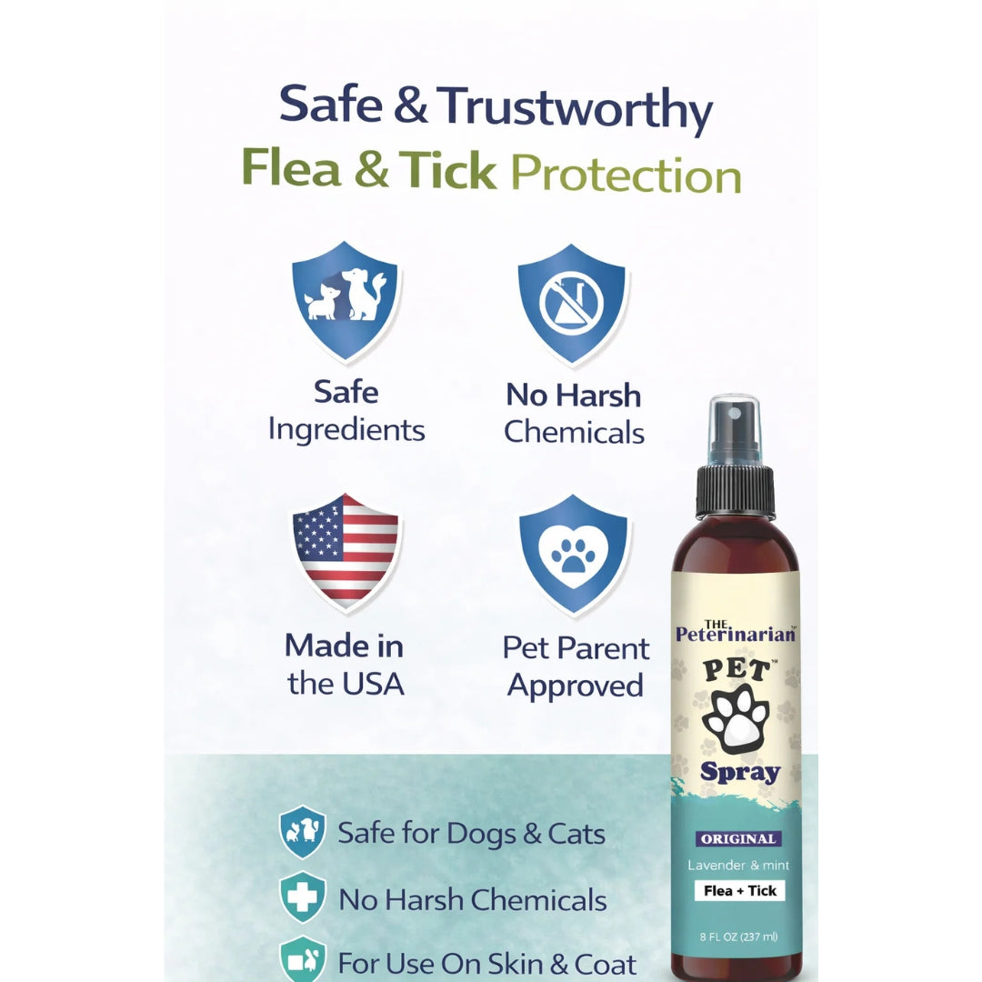 The PetErinarian™ Natural Flea &amp; Tick Spray – Lavender &amp; Mint 8oz