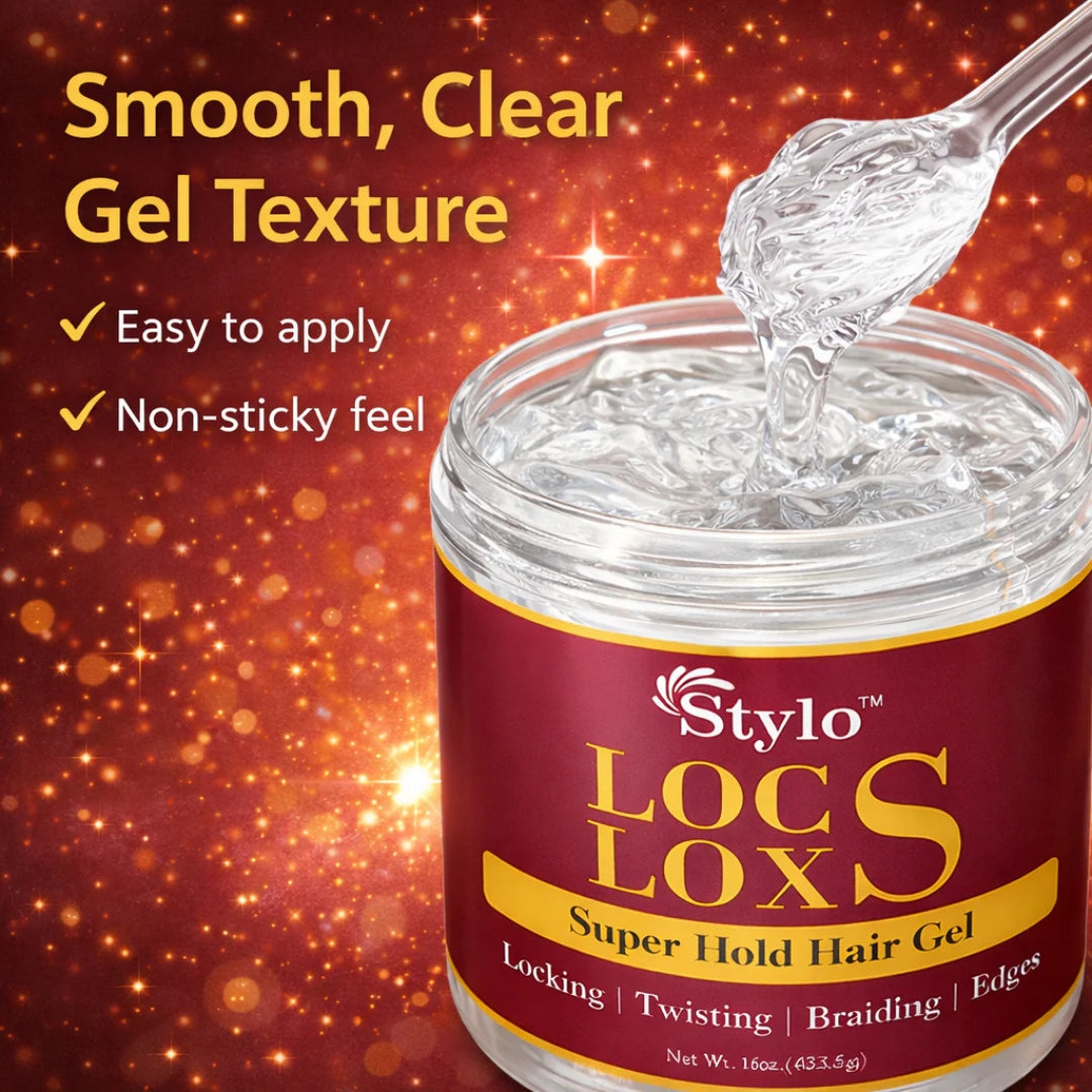 Stylo™ Locs Loxs Super Hold Hair Gel Locking, Twisting, Braiding &amp; Edges 16oz