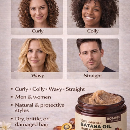 Botanic Batana Hair Butter – 100% Unrefined | Deep Moisture &amp; Strength (2oz &amp; 4oz)