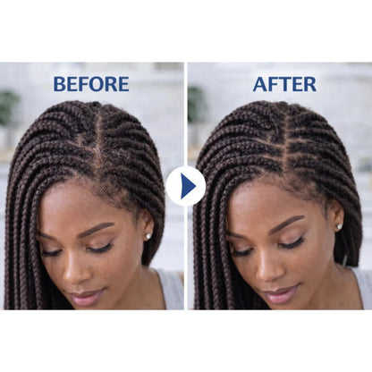 J. AMILA Natural Cool Scalp Refresher with Menthol, Myrrh, Vitamin E &amp; Olive Oil – Cooling Scalp Spray for Braids, Wigs, Natural &amp; Synthetic Hair (8 oz)