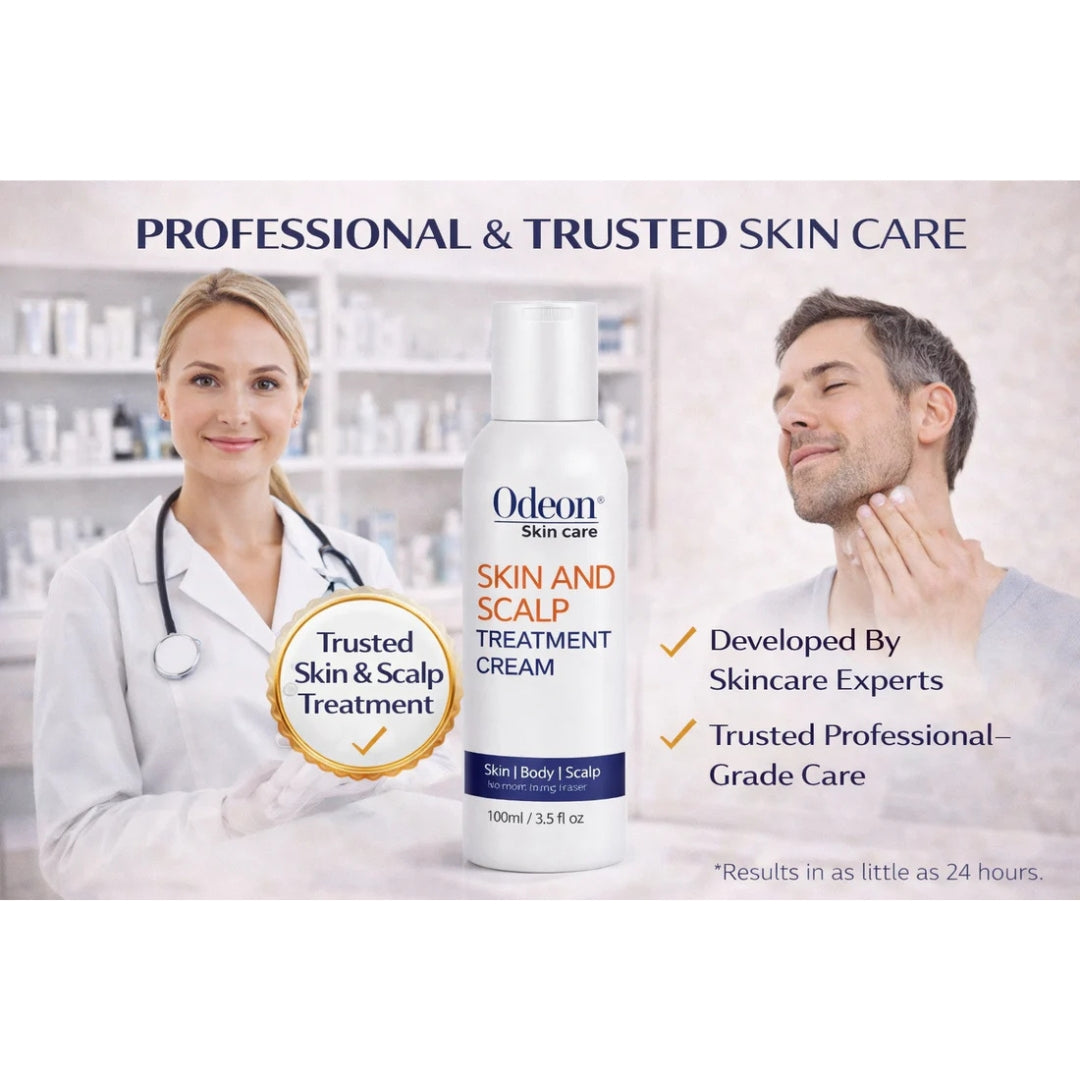 Odeon® Skin &amp; Scalp Treatment Cream – Ingrown Hair &amp; Razor Bump Solution (3.5 oz / 100ml)