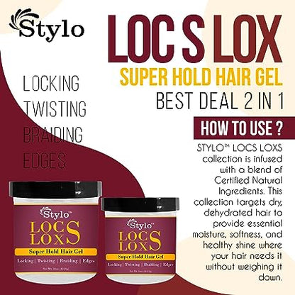 Stylo Locs Loxs Hair Gel 2 Pack Deal (16oz)
