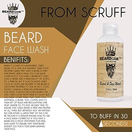 Beard Game Beard &amp; Face Wash for Men (3.5 fl oz)