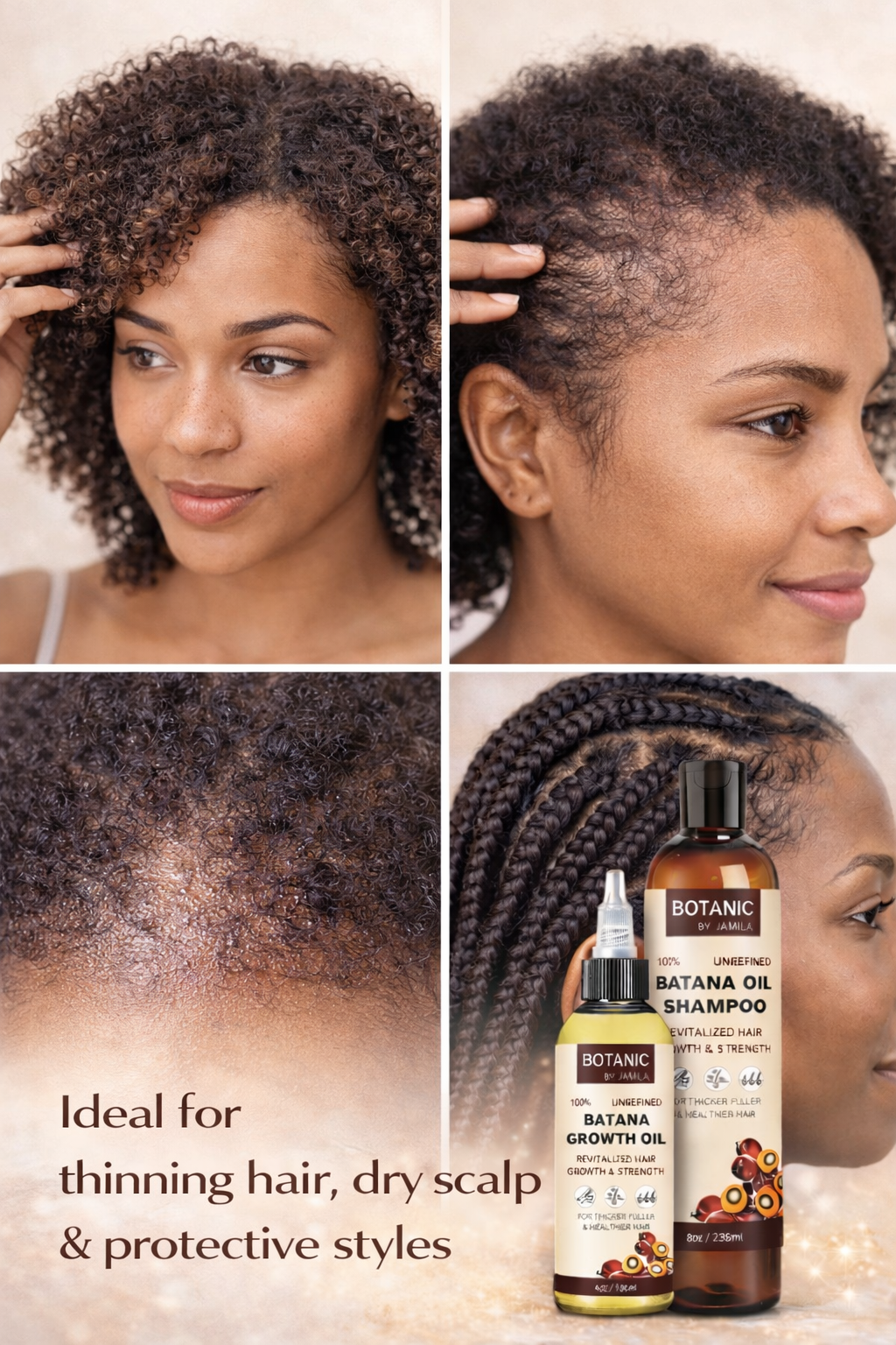 Botanic Hair Care. 100% Unrefined Scalp &amp; Growth Treatment Bundle