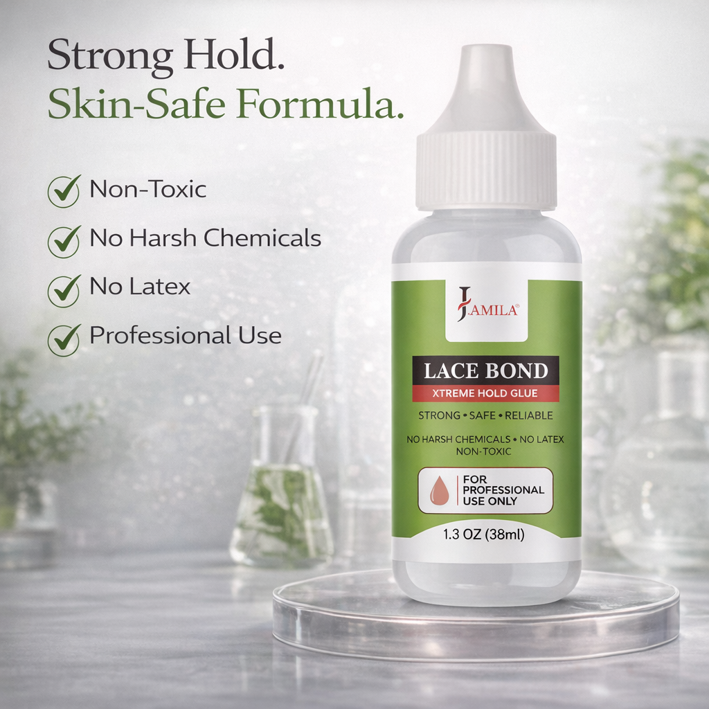 J.AMILA® Lace Bond Xtreme Hold Glue | Invisible, Non-Toxic Professional Wig Adhesive – 1.3 oz (38 ml)