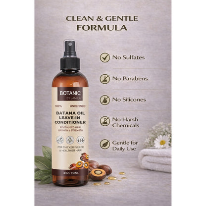 Botanic 100% Unrefined Batana Oil Leave-In Conditioner – Lightweight Moisture &amp; Strength Spray 8 oz