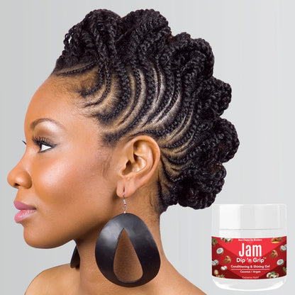 Dip n Grip Jam Strawberry, Lemon &amp; Orange Conditioning &amp; Shining Hair Gel Extreme Hold (4oz)