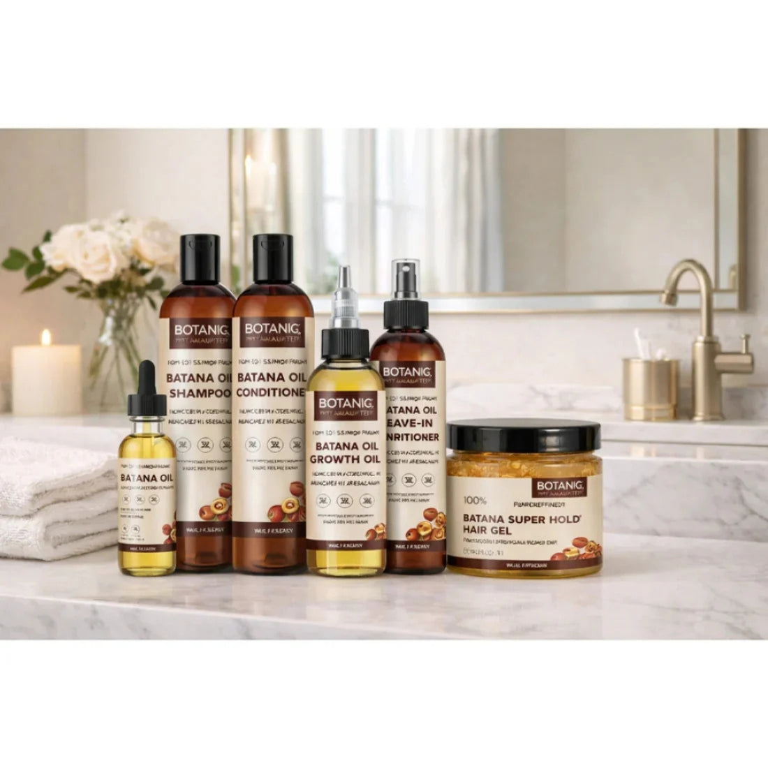 Botanic Hair care. 100% Unrefined Full Batana Hair Care Routine Line Products 100% Unrefined Batana Oil System