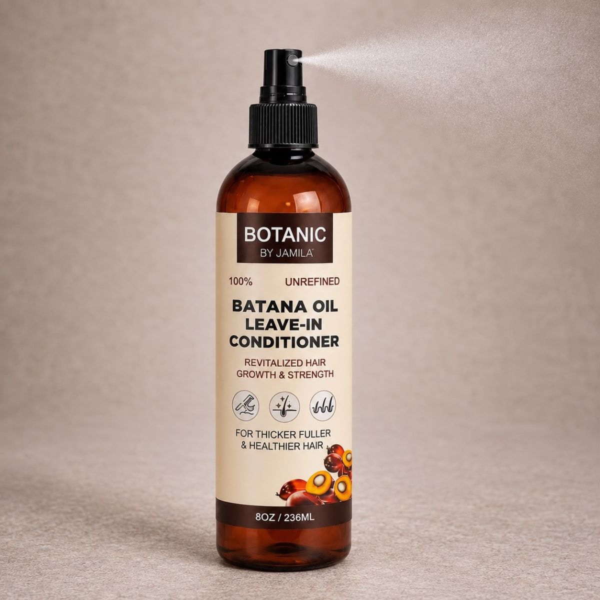 Botanic 100% Unrefined Batana Oil Leave-In Conditioner – Lightweight Moisture &amp; Strength Spray 8 oz