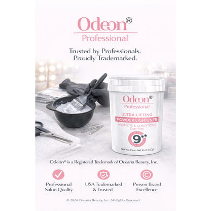 Odeon Professional Ultra-Lifting Powder Hair Lightener Up To 9++ Level 16oz