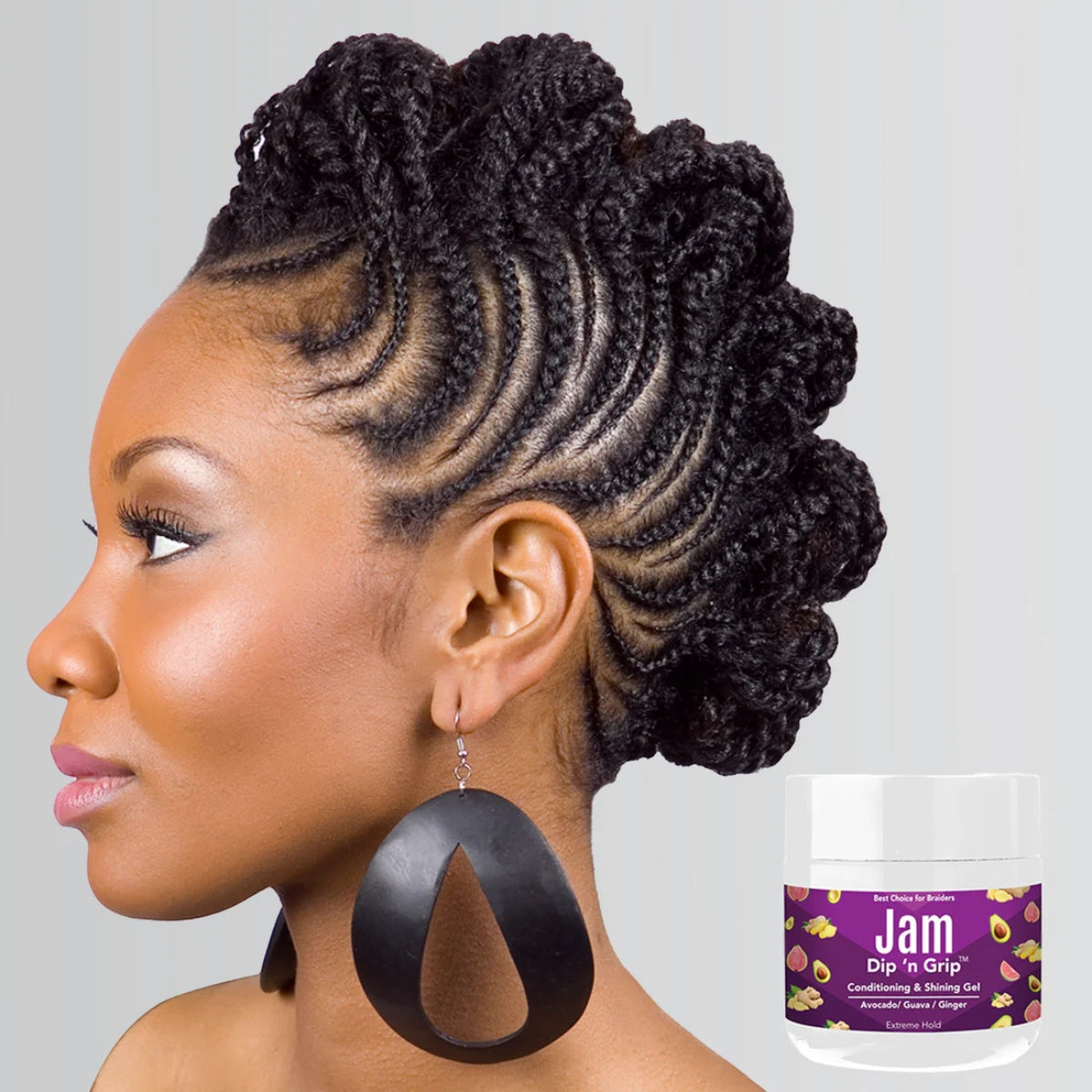 Jam Dip n Grip Conditioning &amp; Shining Gel Extreme Hold For All Hair Types (4oz)