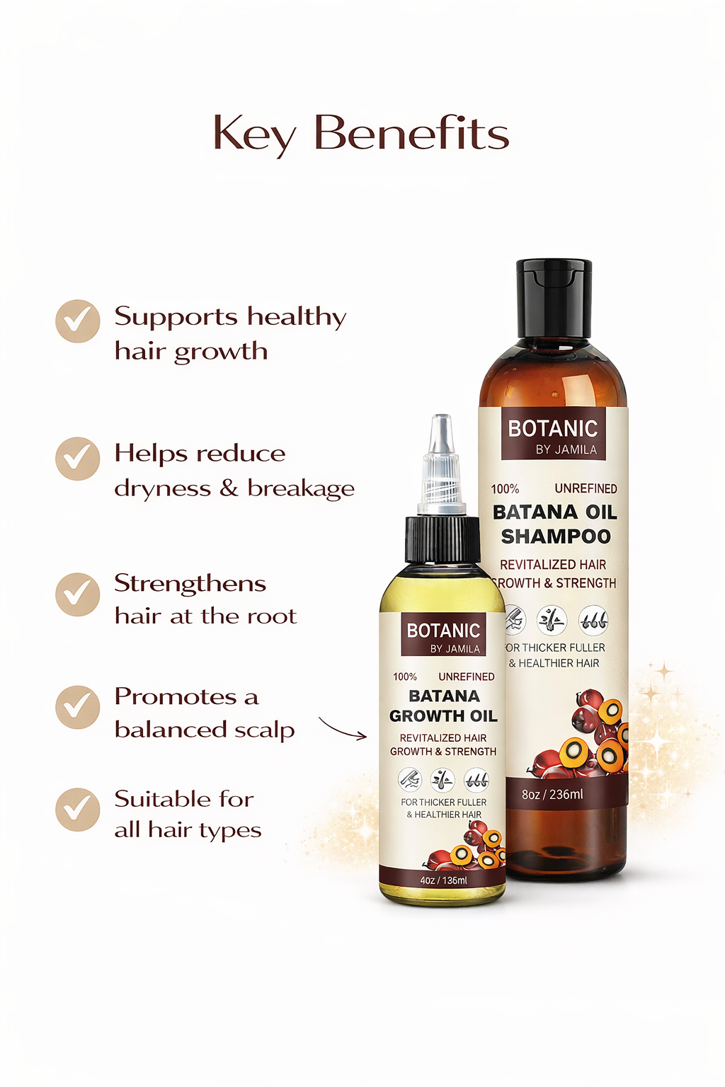 Botanic Hair Care. 100% Unrefined Scalp &amp; Growth Treatment Bundle
