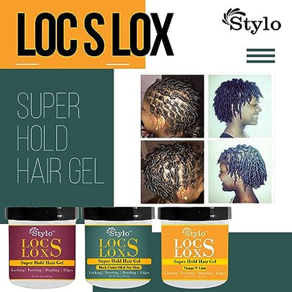Stylo Locs Loxs Hair Styling Gel 3 Pack (16oz)