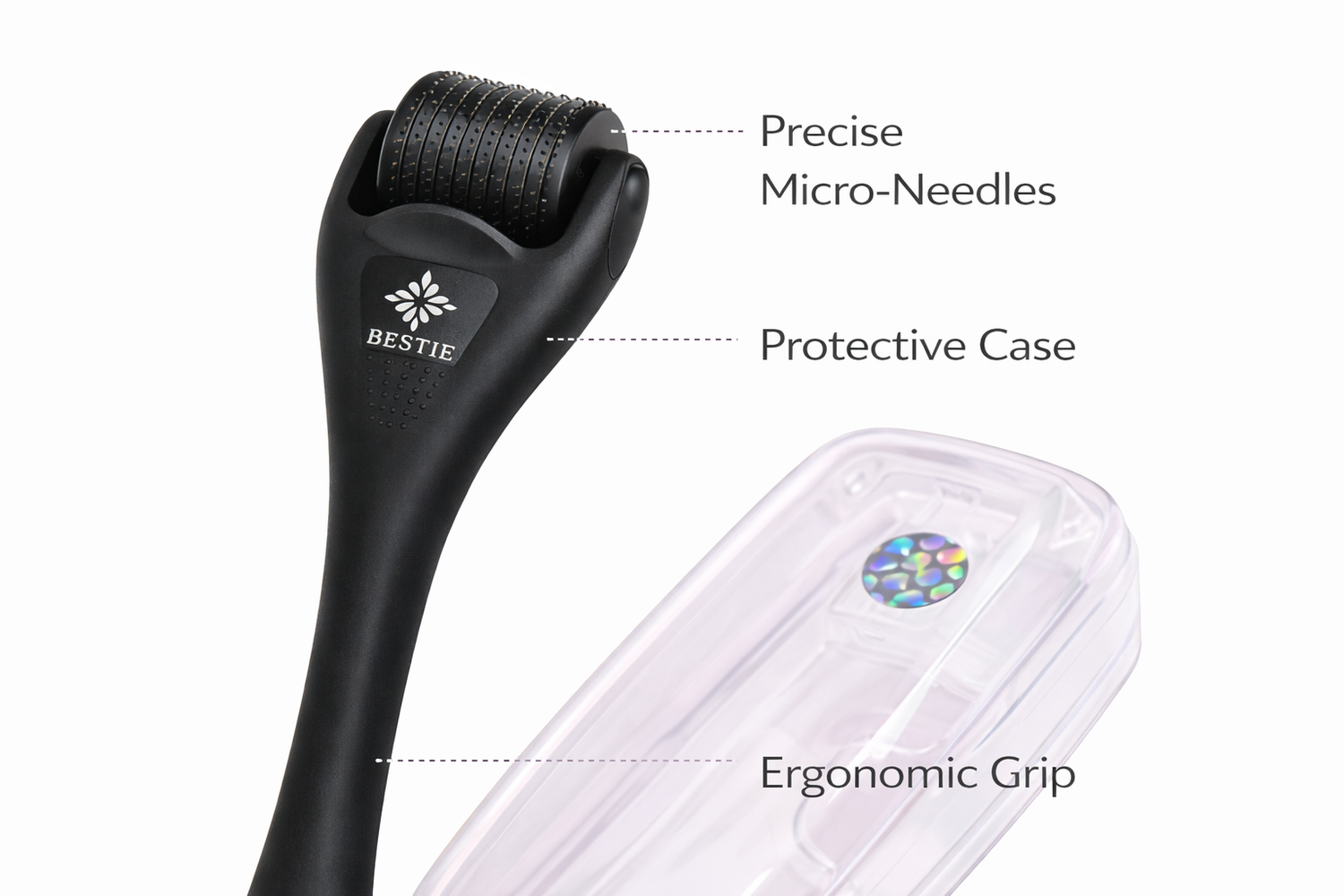 BESTIE Beauty Derma Roller for Edges &amp; Hairline – Supports Fuller-Looking Edges, At-Home Edge Care Tool