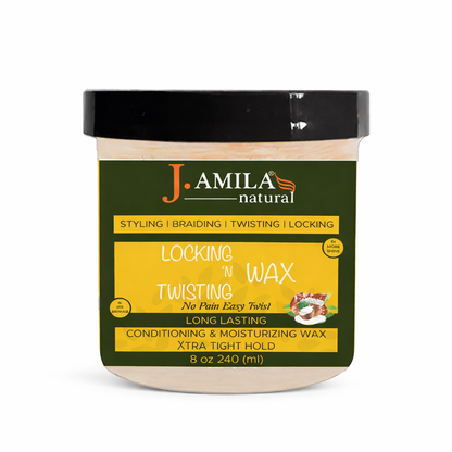 Jamila Natural Award-Winning– Xtra Tight Hold Twisting ‘N Locking Wax (8oz / 240ml)