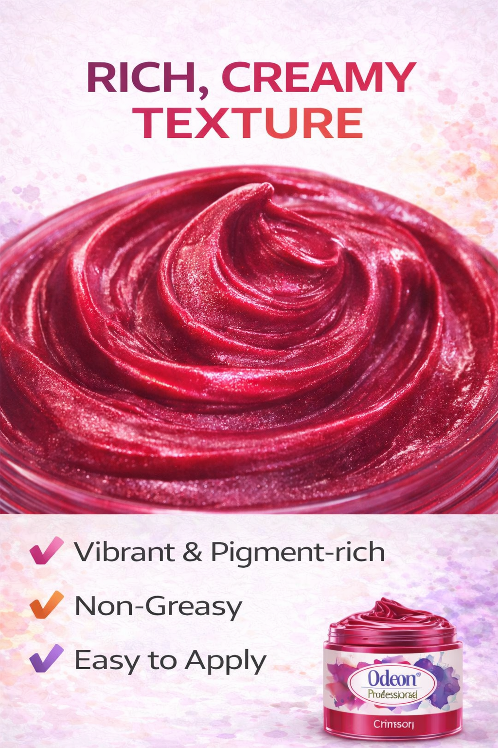 Odeon Professional CRIMSON Hair Color Wax, Temporary Hair Dye for Men &amp; Women  (4.23oz)