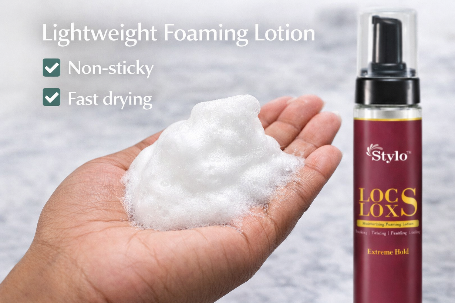 STYLO™ Locs Loxs Super Hold Hair Gel &amp; Styling Foaming Lotion Extreme Hold Bundle • Pack of 2