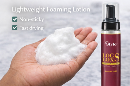 STYLO™ Locs Loxs Super Hold Hair Gel &amp; Styling Foaming Lotion Extreme Hold Bundle • Pack of 2