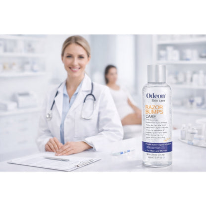 Odeon® Professional Razor Bumps Treatment Liquid – Ingrown Hair &amp; Irritation Relief (3.5 oz)