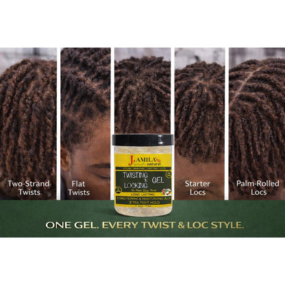 Jamila Natural Award-Winning– Xtra Hold Twisting ‘N Locking Gel (16oz / 473ml)