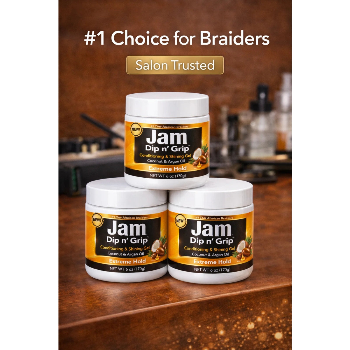 Jam Dip n’ Grip® Extreme Hold Conditioning &amp; Shining Gel 2 Pack (4oz Each)