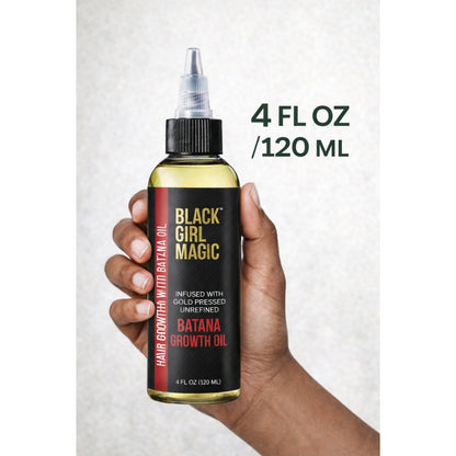 Black Girl Magic infused with gold press Unrefined Batana growth hair oil 4 Oz