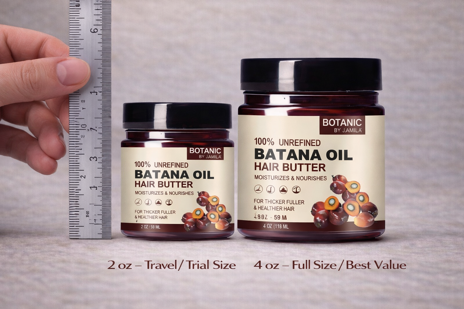 Botanic by J.Amila Batana Hair Butter – 100% Unrefined | Deep Moisture &amp; Strength (2oz &amp; 4oz)