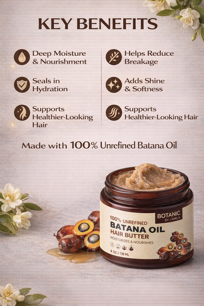 Batanic by J.Amila Batana Hair Butter – 100% Unrefined | Deep Moisture &amp; Strength (2oz &amp; 4oz)