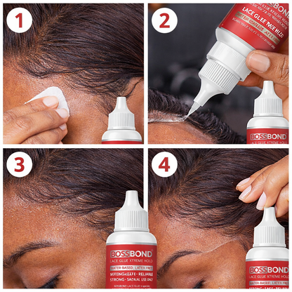 BossBond Lace Glue Extra Hold Water-Based, Latex-Free Wig &amp; Lace Adhesive 1.3 Oz