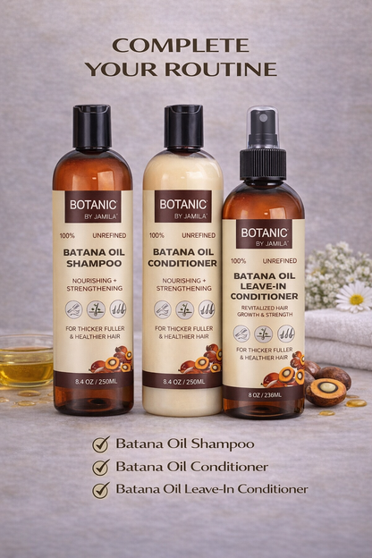 Botanic by J.Amila 100% Unrefined Batana Oil Leave-In Conditioner – Lightweight Moisture &amp; Strength Spray 8 oz