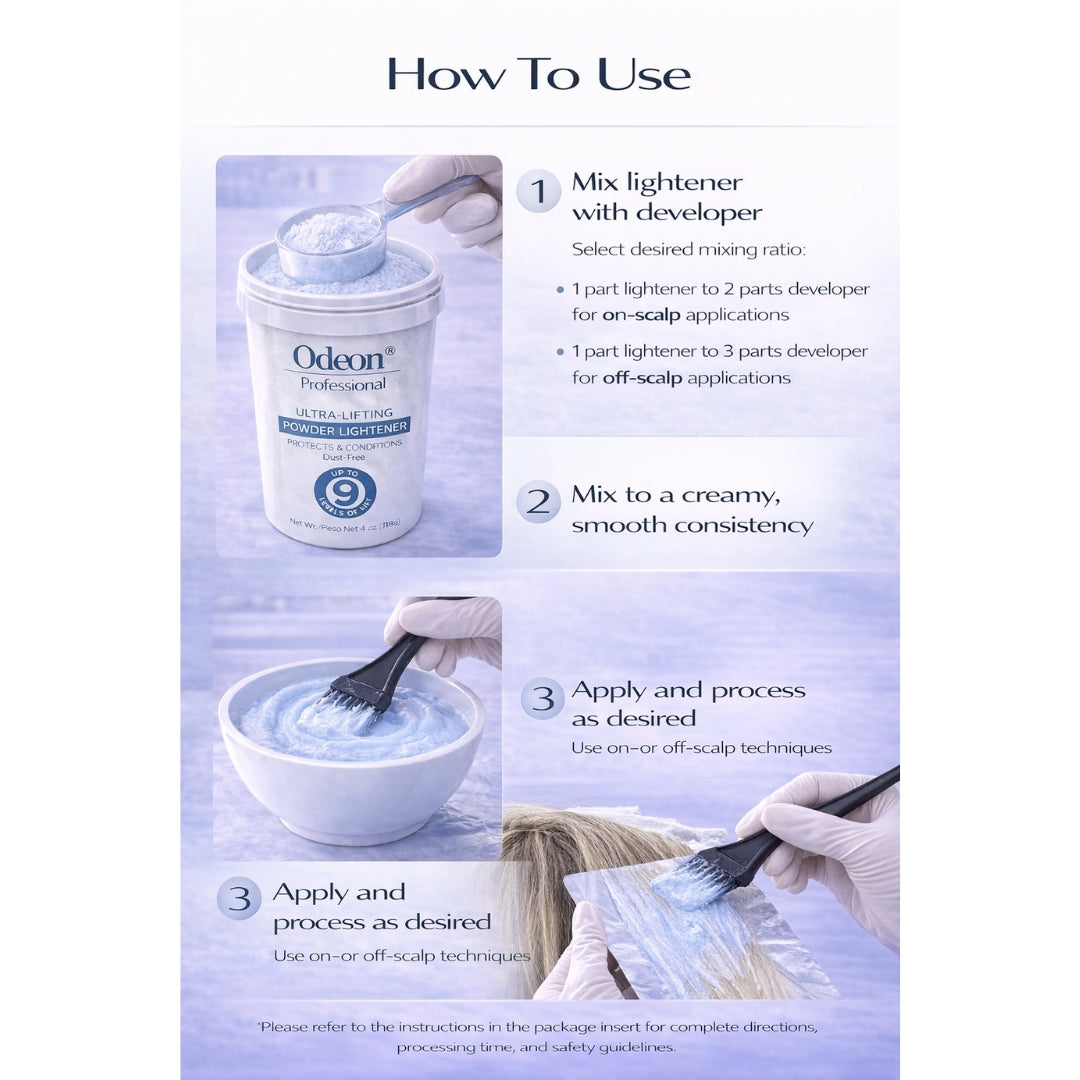 Odeon Professional Ultra-Lifting Powder Lightener up to 9 Level 4oz (118g)
