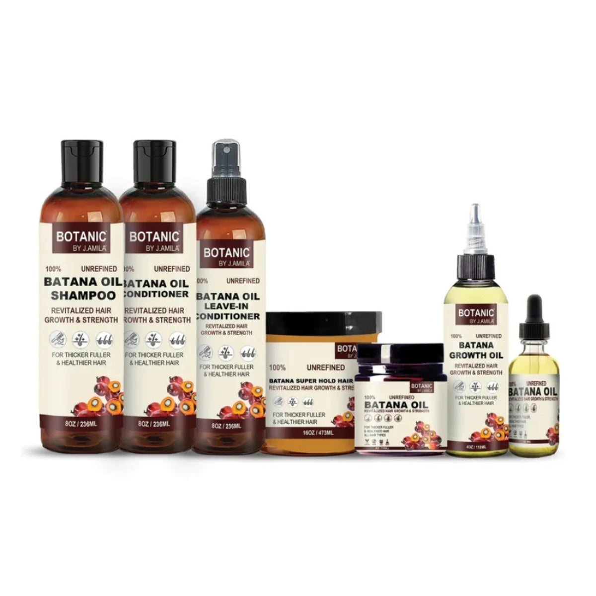 Botanic Hair care. 100% Unrefined Full Batana Hair Care Routine Line Products 100% Unrefined Batana Oil System