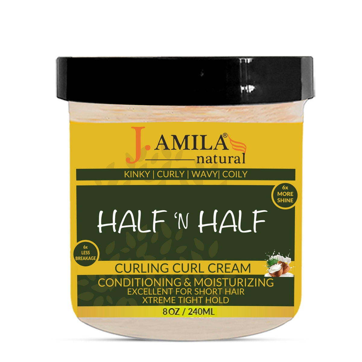 J. AMILA Award-Winning Half N’ Half Curl Cream (8oz)