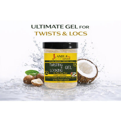 Jamila Natural Award-Winning– Xtra Hold Twisting ‘N Locking Gel (16oz / 473ml)