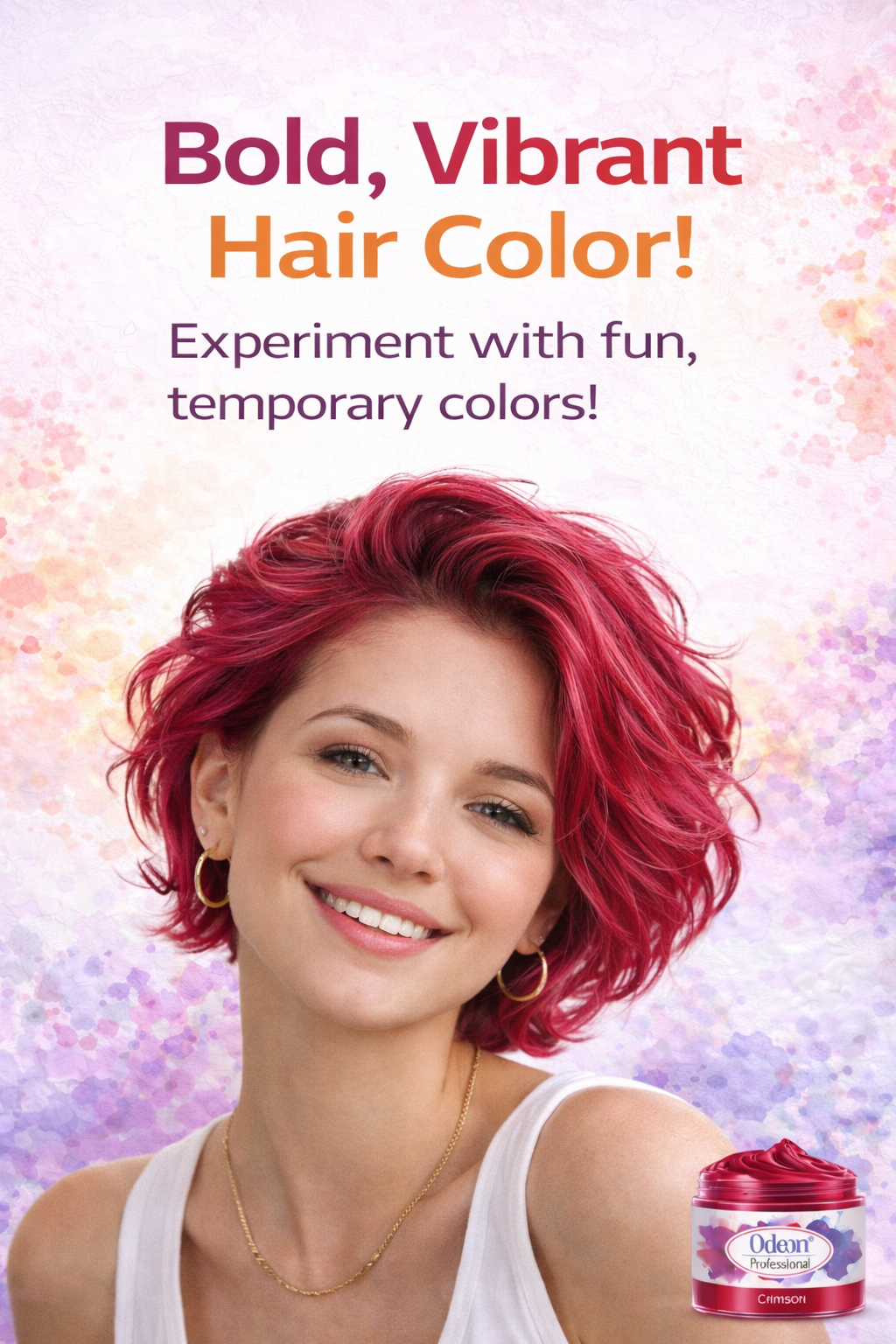 Odeon Professional CRIMSON Hair Color Wax, Temporary Hair Dye for Men &amp; Women  (4.23oz)