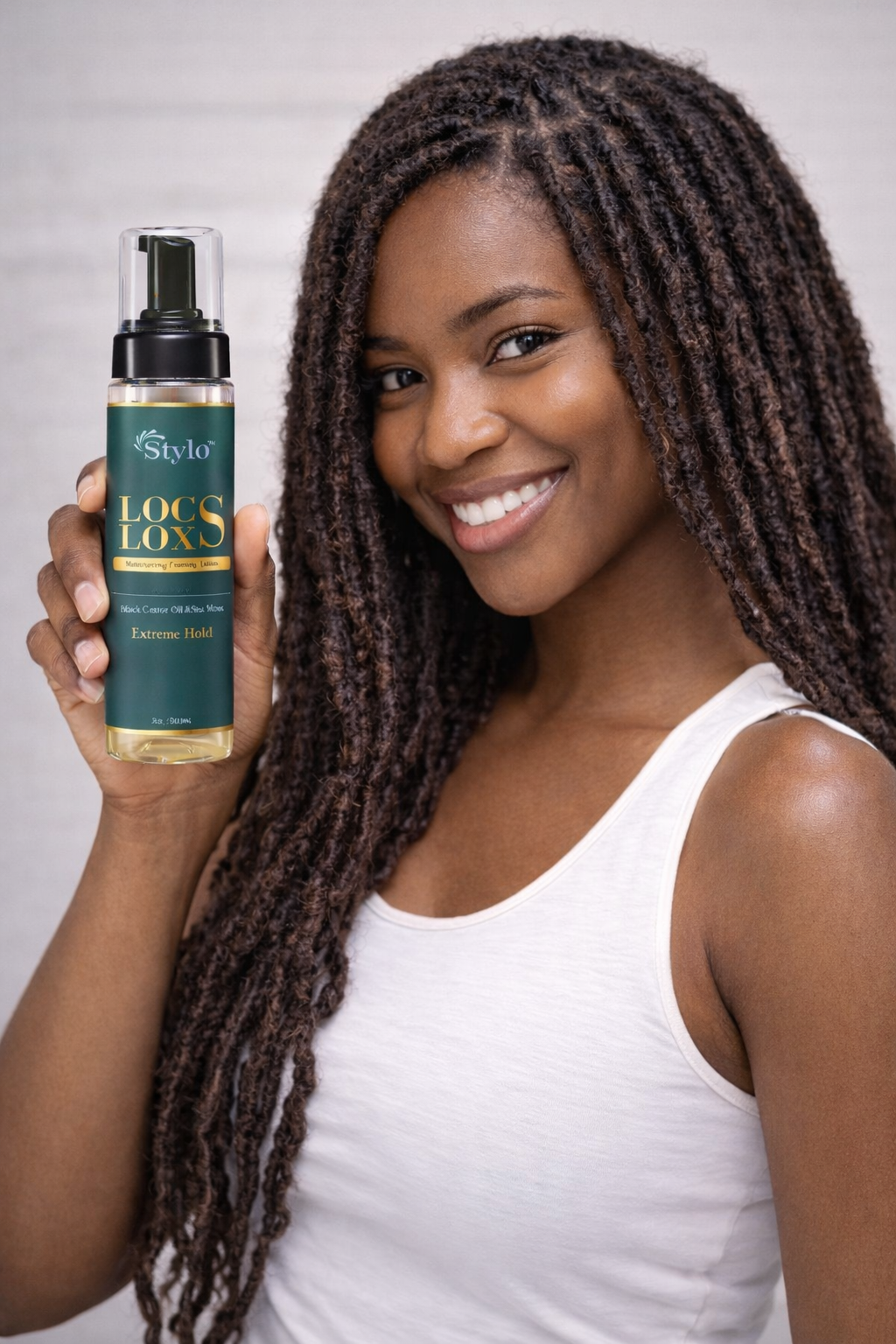 STYLO™ Locs Loxs Moisturizing Hair Styling Foaming Lotion - Black Castor Oil &amp; Sea Moss 8oz