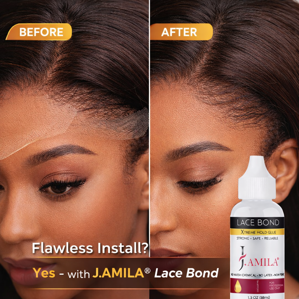 J.AMILA® Lace Bond Xtreme Hold Glue | Invisible, Non-Toxic Wig Adhesive – 1.3 oz (38 ml)