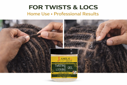 Jamila Natural Award-Winning– Xtra Hold Twisting ‘N Locking Gel (8oz / 240ml)