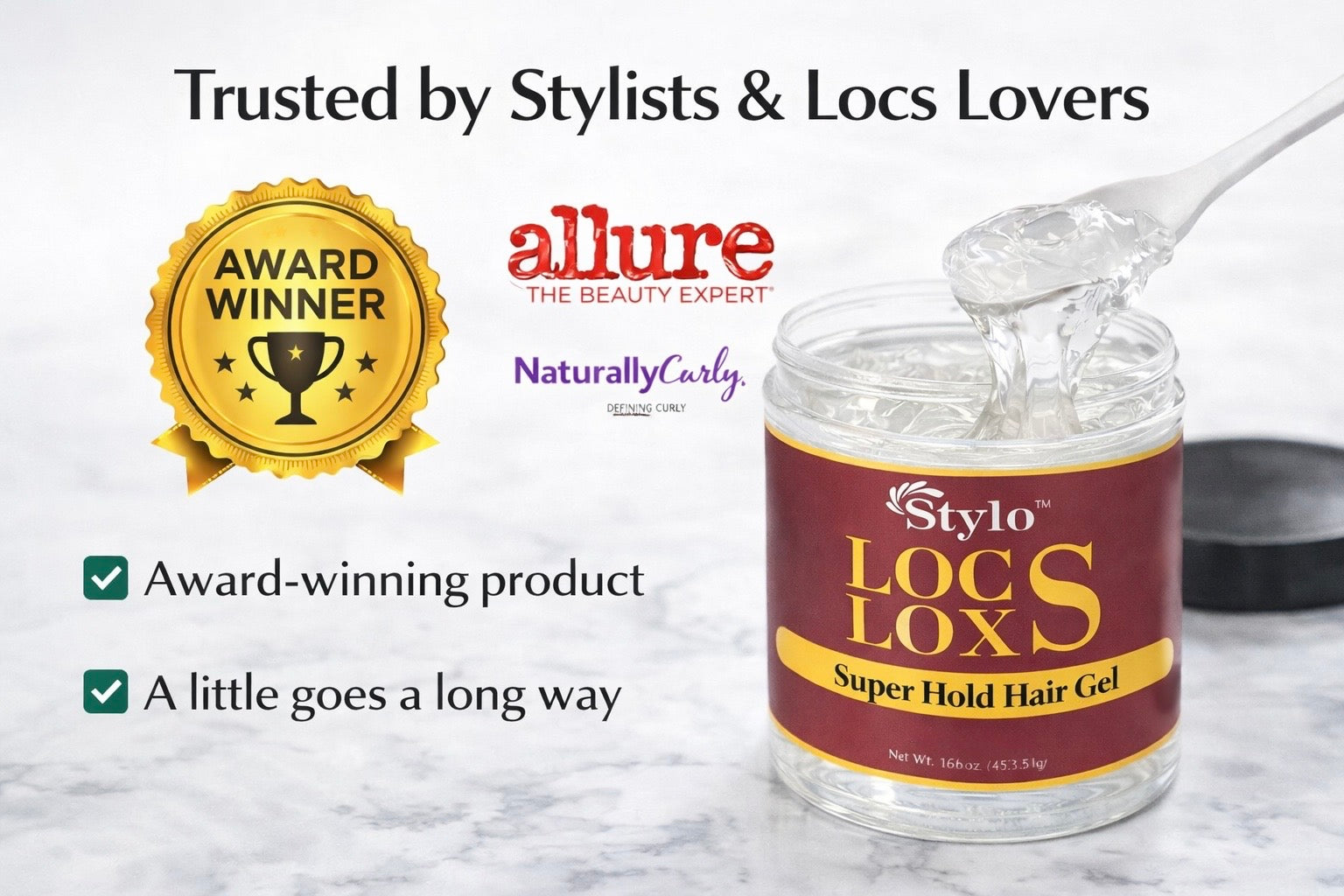 STYLO™ Locs Loxs Super Hold Hair Gel &amp; Styling Foaming Lotion Extreme Hold Bundle • Pack of 2