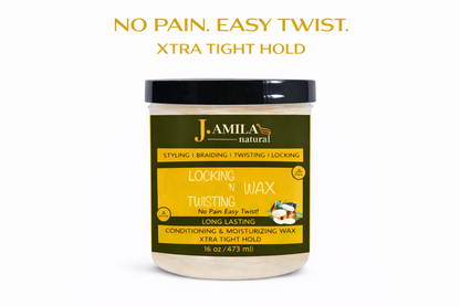 Jamila Natural Award-Winning– Xtra Tight Hold Twisting ‘N Locking Wax (16oz / 473ml)