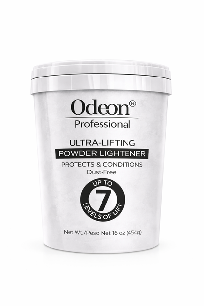 Odeon® Professional Ultra-Lifting Powder Lightener – Dust-Free Bleach, Up to 7 Levels of Lift (16 Oz)