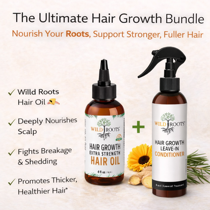Wild Roots Extra Strength Hair Growth Oil – Fast-Growing, Thickening Scalp &amp; Hair Treatment (4oz)