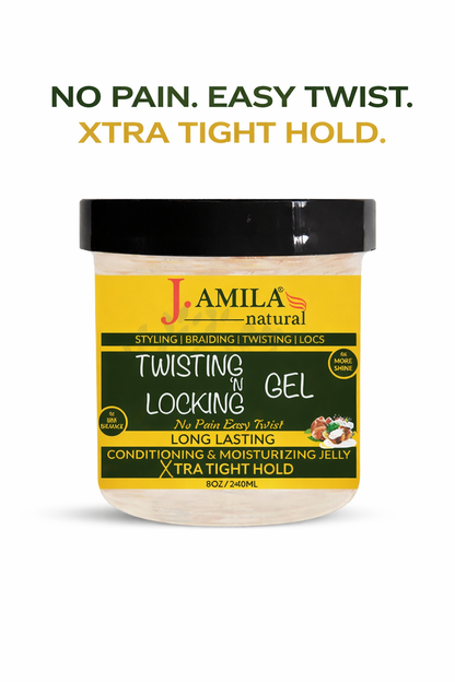 Jamila Natural Award-Winning– Xtra Hold Twisting ‘N Locking Gel (8oz / 240ml)