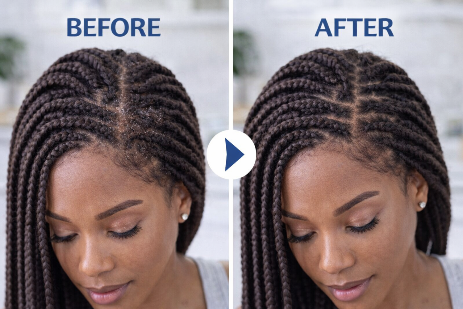 J. AMILA Natural Cool Scalp Refresher with Menthol, Myrrh, Vitamin E &amp; Olive Oil – Cooling Scalp Spray for Braids, Wigs, Natural &amp; Synthetic Hair (8 oz)