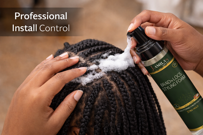J. AMILA® Braid ’N Locs Styling Foam – Xtra Hold, Long-Lasting Shine (8oz)