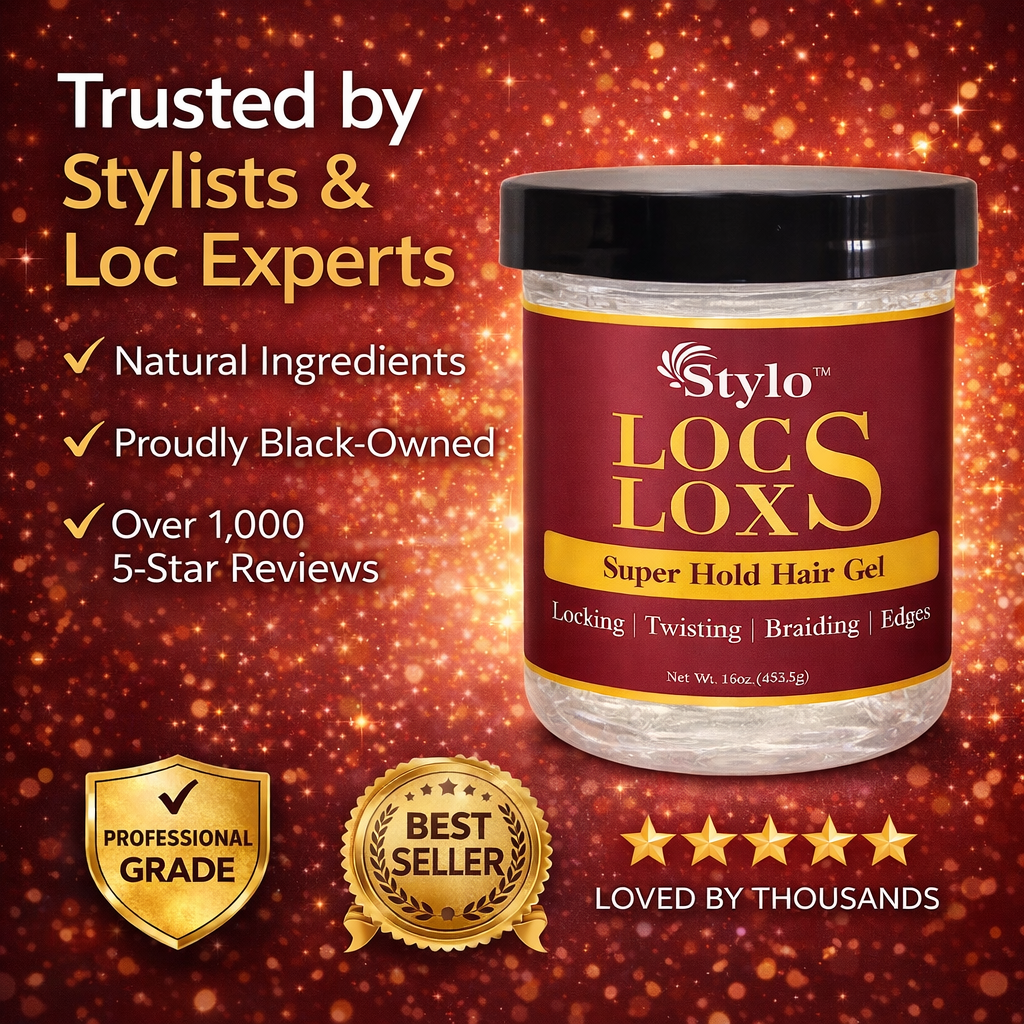 Stylo™ Locs Loxs Super Hold Hair Gel Locking, Twisting, Braiding &amp; Edges 2 Pack Deal 16oz