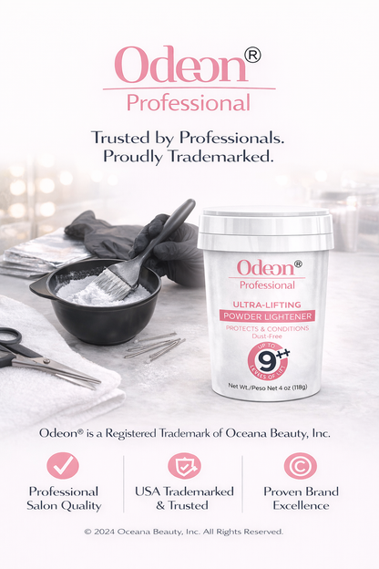 Odeon® Professional Ultra-Lifting Powder Lightener – Up to 9++ Levels 4oz Includes Mixing Bowl &amp; Dye Brush