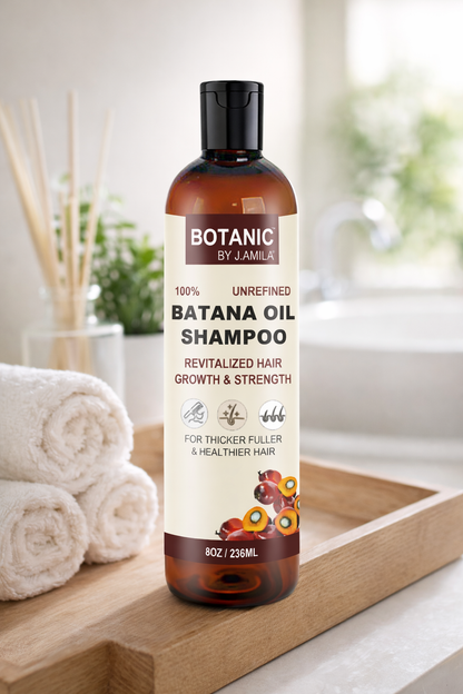 Botanic by J.Amila 100% Unrefined Batana Oil Shampoo – For Thicker, Fuller &amp; Healthier Hair 8 oz