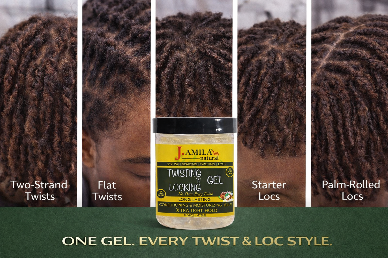 Jamila Natural Award-Winning– Xtra Hold Twisting ‘N Locking Gel (16oz / 473ml)